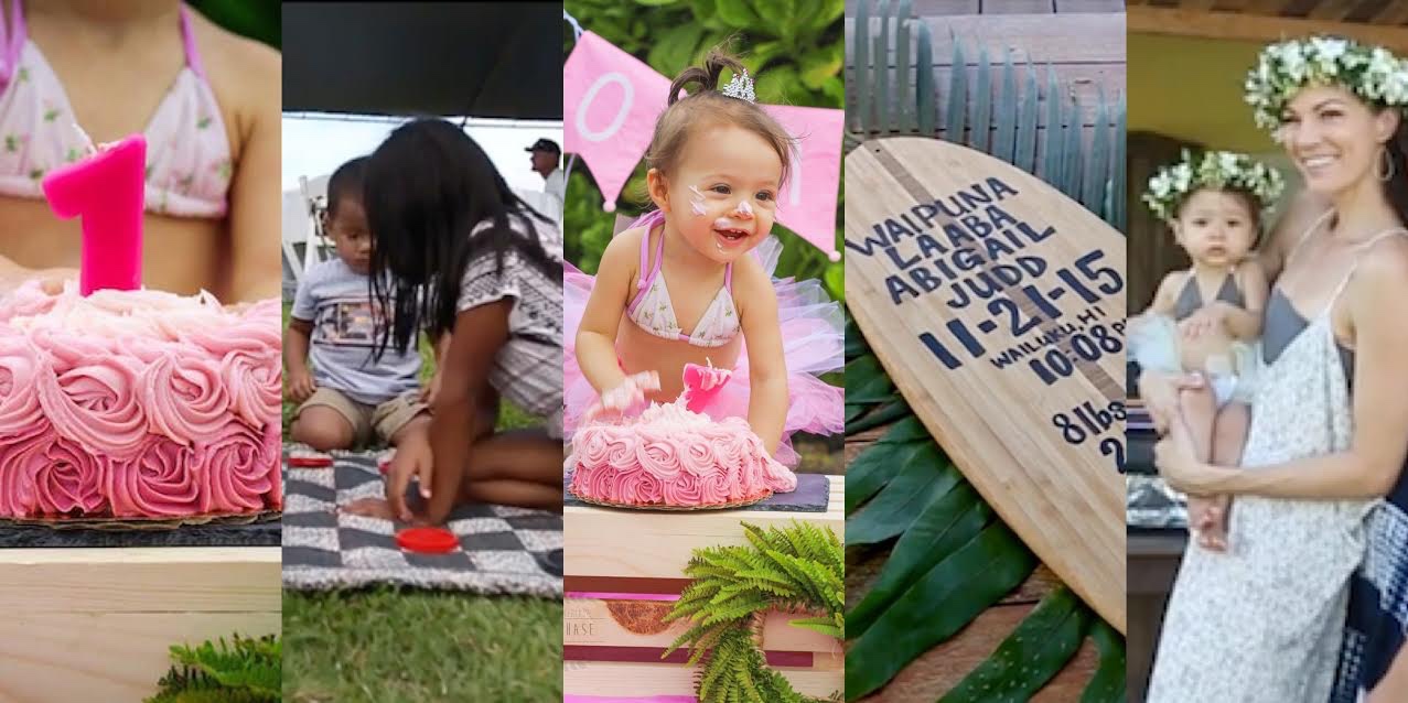 Aloha Hawaiian Luau Baby's First Year Scrapbook Binder