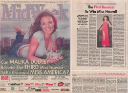 <h5>Midweek Cover Story</h5><p>"The First Bouncer to Win Miss Hawaii"</p>