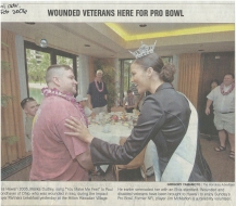 <h5>Honolulu Advertiser</h5><p>Wounded Veterans Here for Pro Bowl</p>
