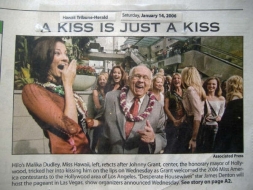 <h5>Hawaii Tribune Herald</h5><p>"A Kiss is Just A Kiss"</p>