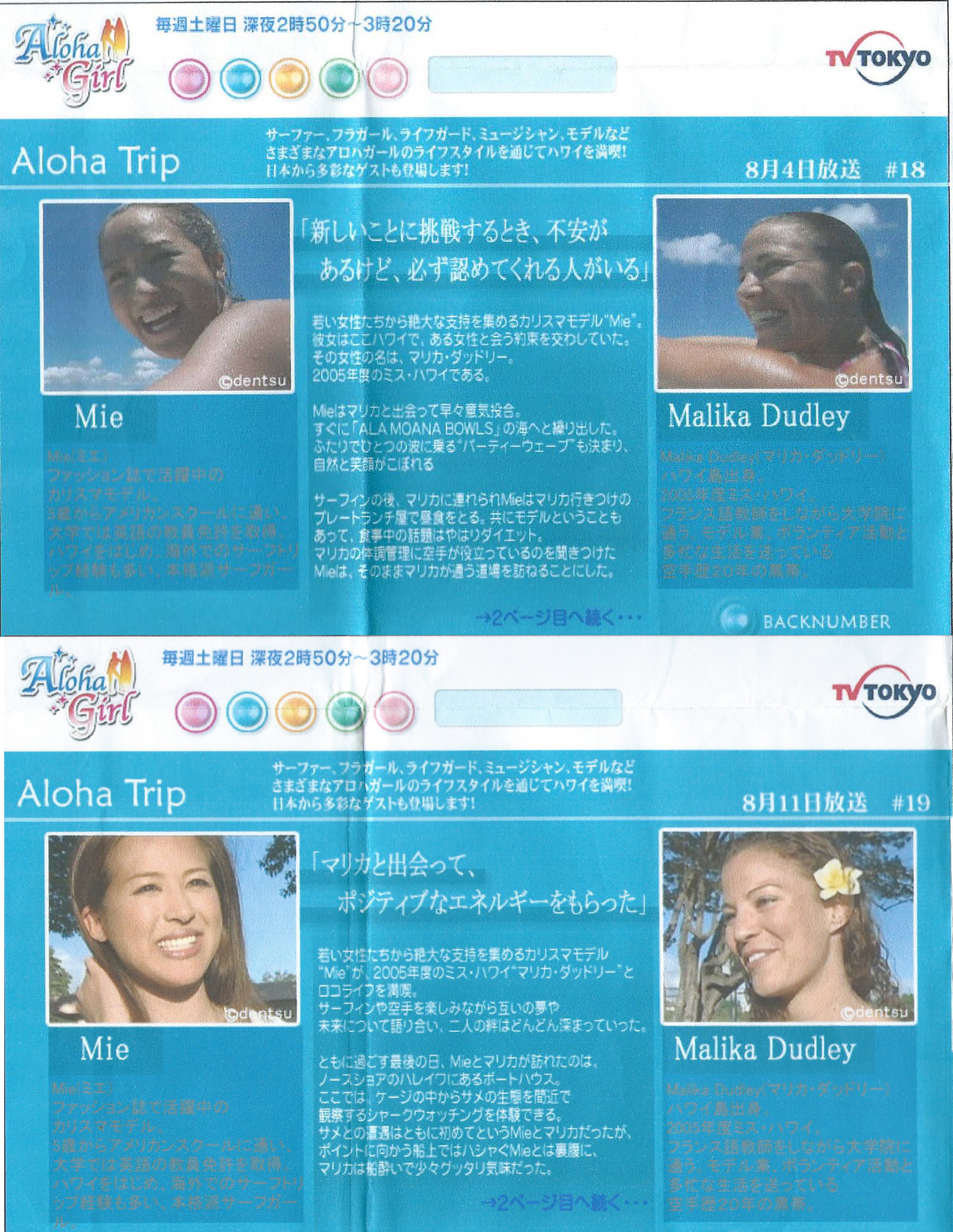 Aloha Girl Tokyo: Japanese TV